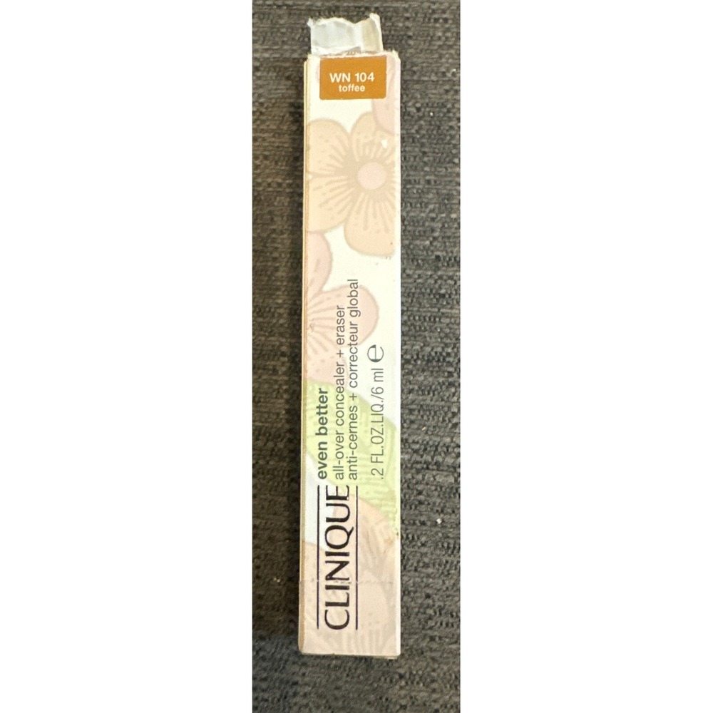 New CLINIQUE Even Better All-Over Concealer + Eraser WN 104 Toffee